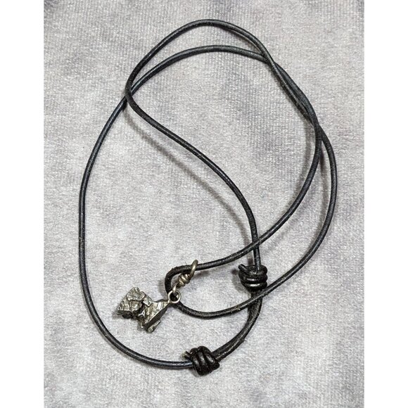 Unique Abstract Meteorite Chip Pendant Necklace - Picture 4 of 5